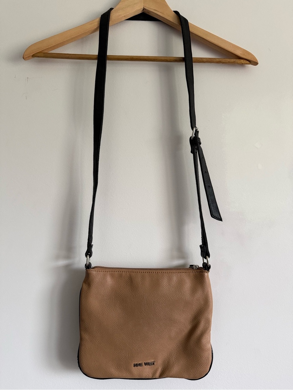 Nine West Tan and Black Crossbody Bag with Tassel - Picture 5 of 9